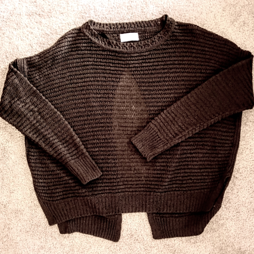 Braeve Open Weave Split Back Sweater